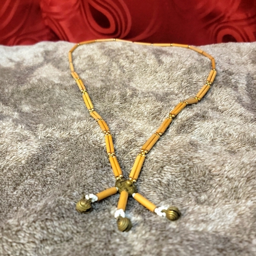 ❤5 for 35❤  Long Vintage Wooden Necklace